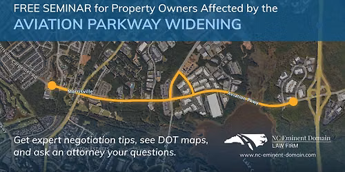 Free In-Person Seminar to Discuss the Aviation Parkway Widening Project