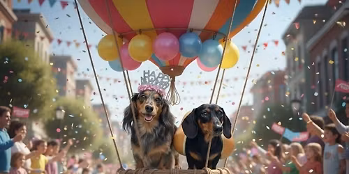 Weiner Dog Walk Rooster Crow Parade 26