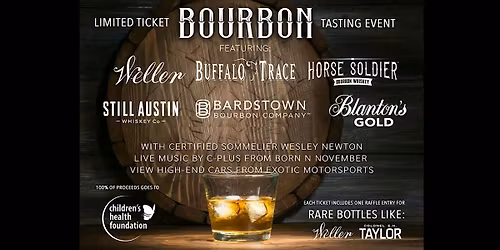 Charity Allocated Bourbon Tasting Event