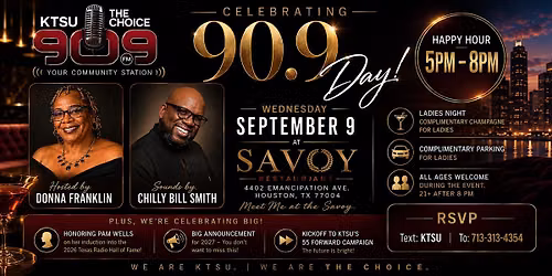 KTSU 90.9 Day Happy Hour