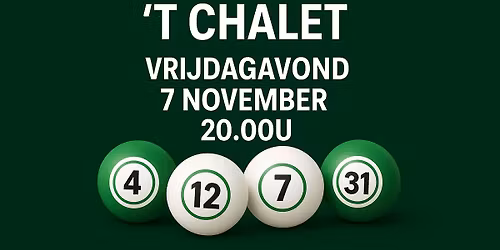 Bingo-avond in 't Chalet
