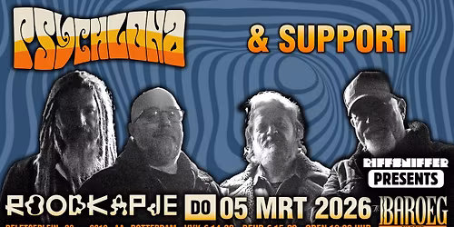 Baroeg On Tour @ Roodkapje: Riffsniffer presents: Psychlona + Support