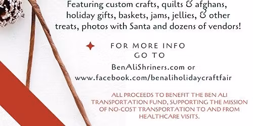 56th Annual Ben Ali Shriners Holiday Craft Fair
