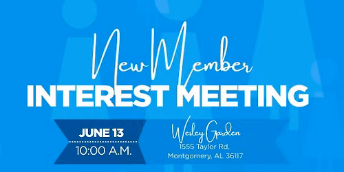 New Member Interest Meeting - June 13, 2026