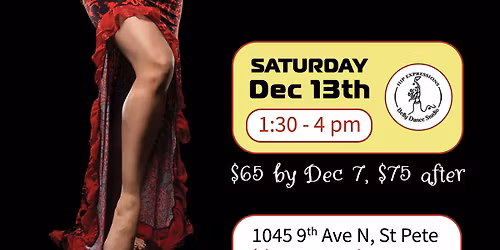 Latin Belly Dance Fusion Choreography | Dec 13 | 1:30-4:00pm | Hip Expressions