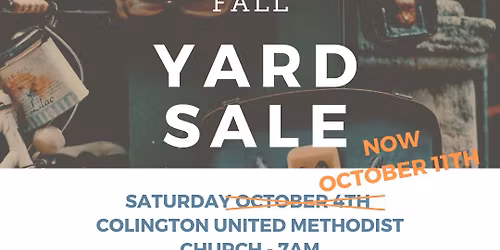 Fall Yard Sale - CUMC