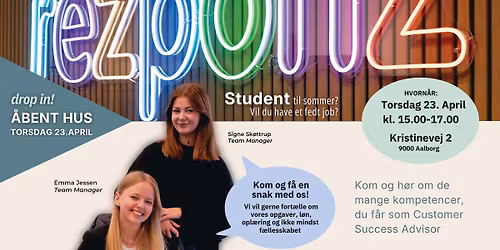 Kom til \u00c5bent Hus: Job + Karriere hos Rezponz