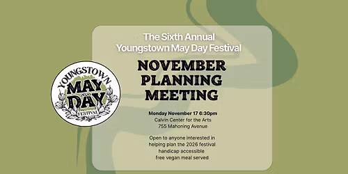Youngstown May Day Festival 2026 Nov Planning meeting