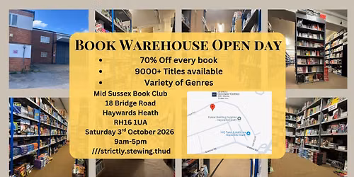 Mid Sussex Book Club- HUGE BOOK SALE- 70% OFF RRP