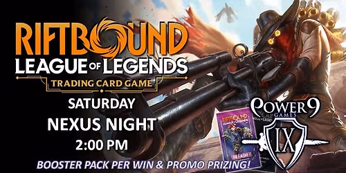 Riftbound TCG: Saturday Nexus Night!