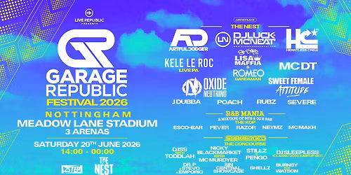 Garage Republic Festival 2026 | Notts County Ground