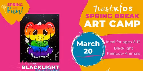 Kids Camp Day 5: Blacklight Rainbow Elephant