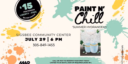 Paint n' Chill: Summer Hydrangeas