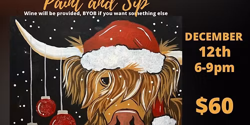 Holiday Highlander Paint and Sip