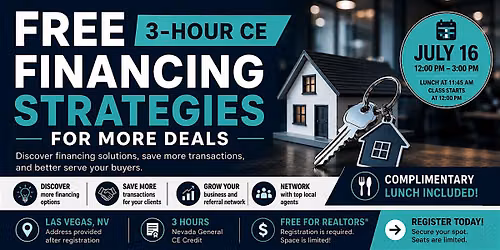 FREE 3-Hour CE | Financing Strategies for More Deals