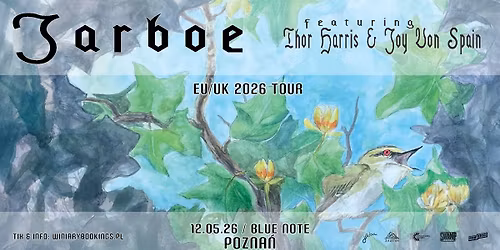 JARBOE feat. Thor Harris & Joy Von Spain \/ 12.05.26 \/ Blue Note, Pozna\u0144