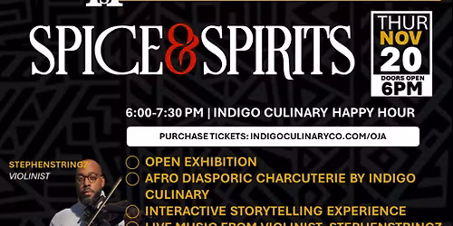Spice and Spirits: An Afro-Diasporic Food and Happy Hour Experience