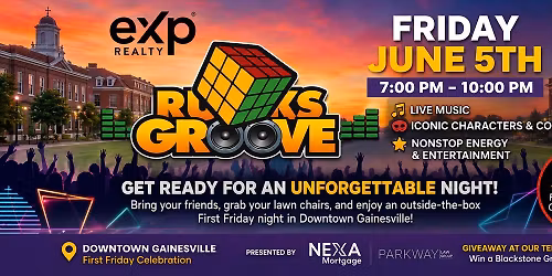 \ud83c\udfb6 First Friday Concert Series featuring Rubiks Groove