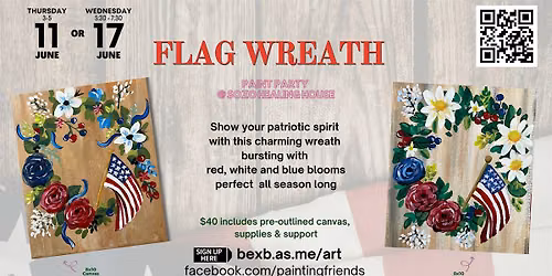 Flag Wreath Paint Party