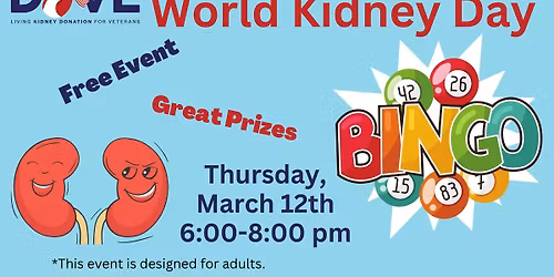 World Kidney Day Bingo