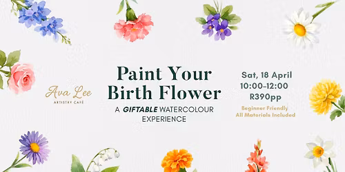 Paint Your Birth Flower \u2013 Personalised Watercolour Workshop