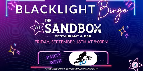 Blacklight Bingo at The Sandbox!