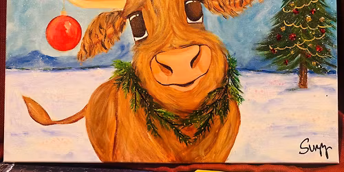 Paint & Sip ~ Holiday Highland Cow