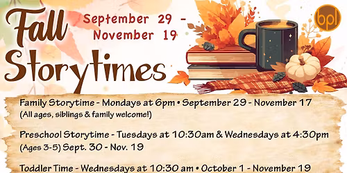 Fall Storytime - Preschool Storytime!