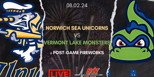 Vermont Lake Monsters at Norwich Sea Unicorns Baseball at Dodd Memorial Stadium