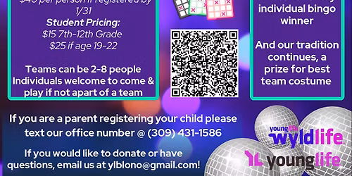 Music Bingo- Camp fundraiser