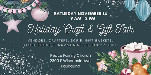 Holiday Craft & Gift Fair (Vendor Registration Form link in details)