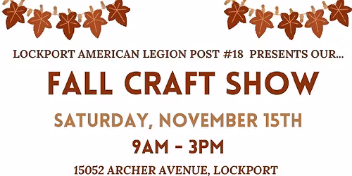 Fall Craft Show - Now accepting Crafters\/Venders