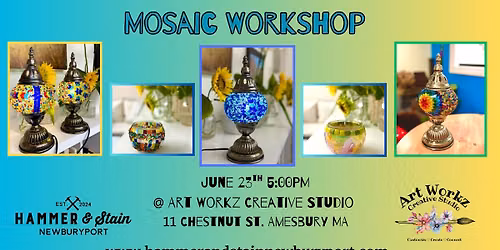 Mosaic Lamp, frame, and tea light Workshop