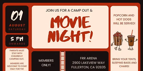 FRR Members Campout & Movie Night at the Arena