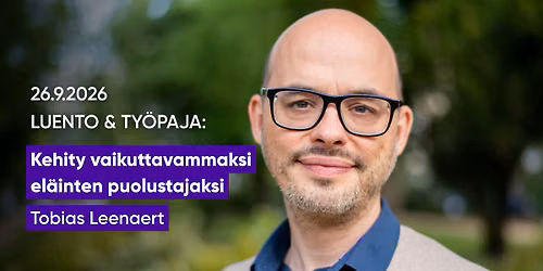 Tobias Leenaert: Kehity vaikuttavammaksi el\u00e4inten puolustajaksi