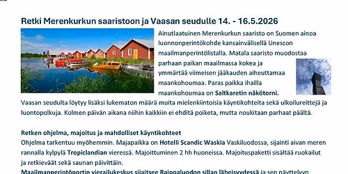 Retki Merenkurkun saaristoon Helatorstain aikoihin 2026