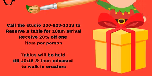 Black Friday Create-a-Palooza-Reservation Seating Only