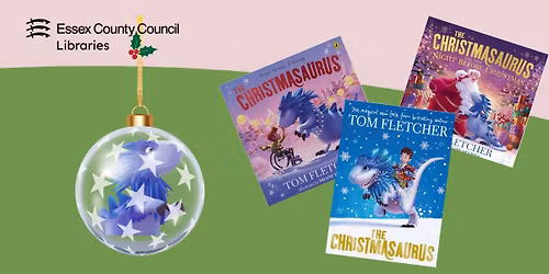 The Christmasaurus at the Christmas Fayre