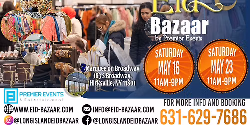 Pre-Eid Bazaar at Marquee on Broadway May 23rd