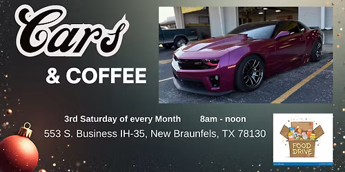 Cars & Coffee: Food Drive supporting NB Food Bank (FREE, NO REGISTRATION)