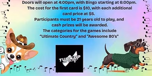 Charity Music Bingo Night Benefiting the Humane Society