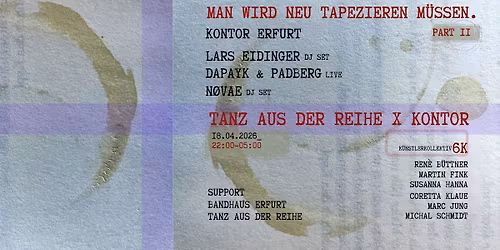 LARS EIDINGER (DJ Set) + DAPAYK & PADBERG & (Live) + Support: Novae