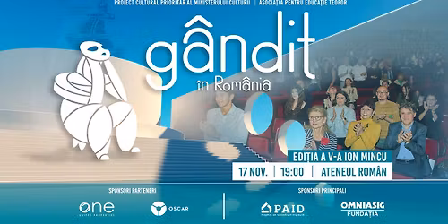 \ud83c\udfdb\ufe0f G\u00c2NDIT \u00ceN ROM\u00c2NIA - Edi\u021bia a V-a | Gala Ion Mincu