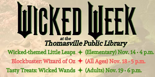 Wicked Week at Thomasville Public Library 