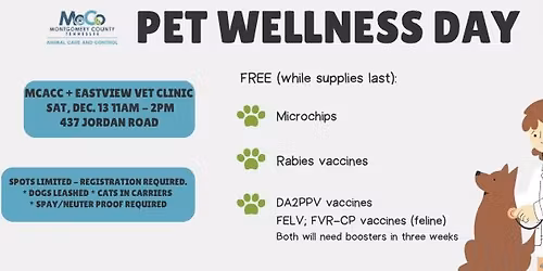 Pet Wellness Day - Free Microchips & Vaccines \ud83d\udc3e\ud83d\udc89