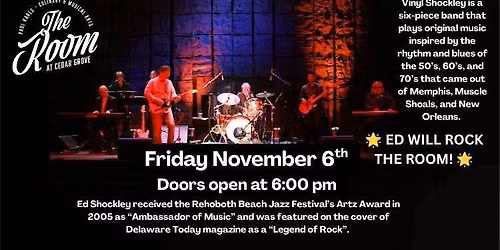 Vinyl Shockley Returns to The Room at Cedar Grove