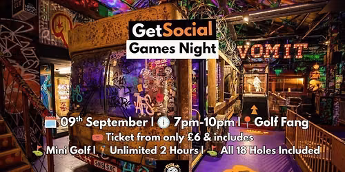 GetSocial Games Night | Meet New People &amp; Make Friends (20s\u201340s) \u26f3\ufe0f