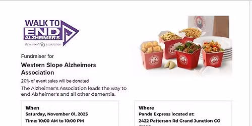 Panda Express Give Back Event for the Alzheimer's Association