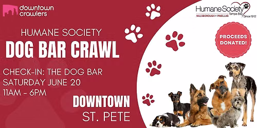 Humane Society Dog Bar Crawl 06\/20 - ST PETE (Downtown)