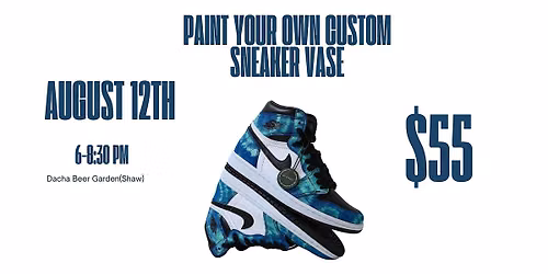 Paint your own sneaker vase